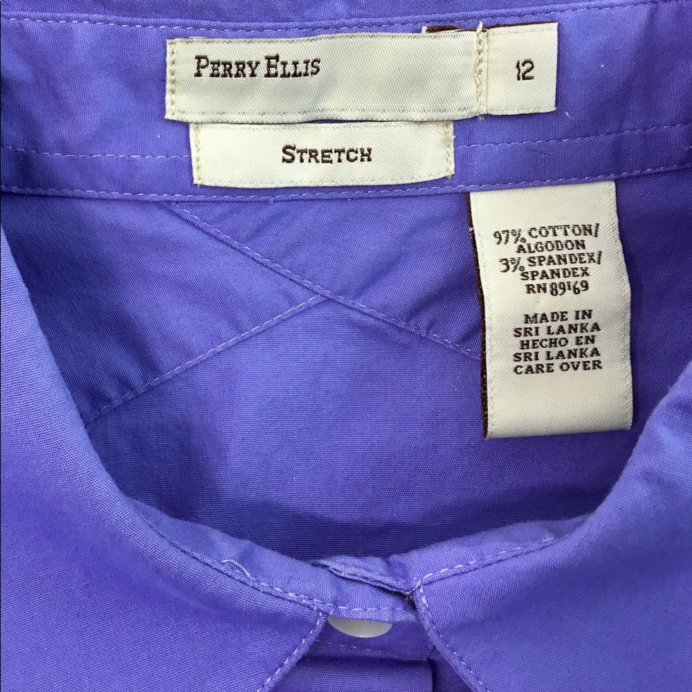 Women’s Perry Ellis Lavender Shirt - Picture 3 of 3